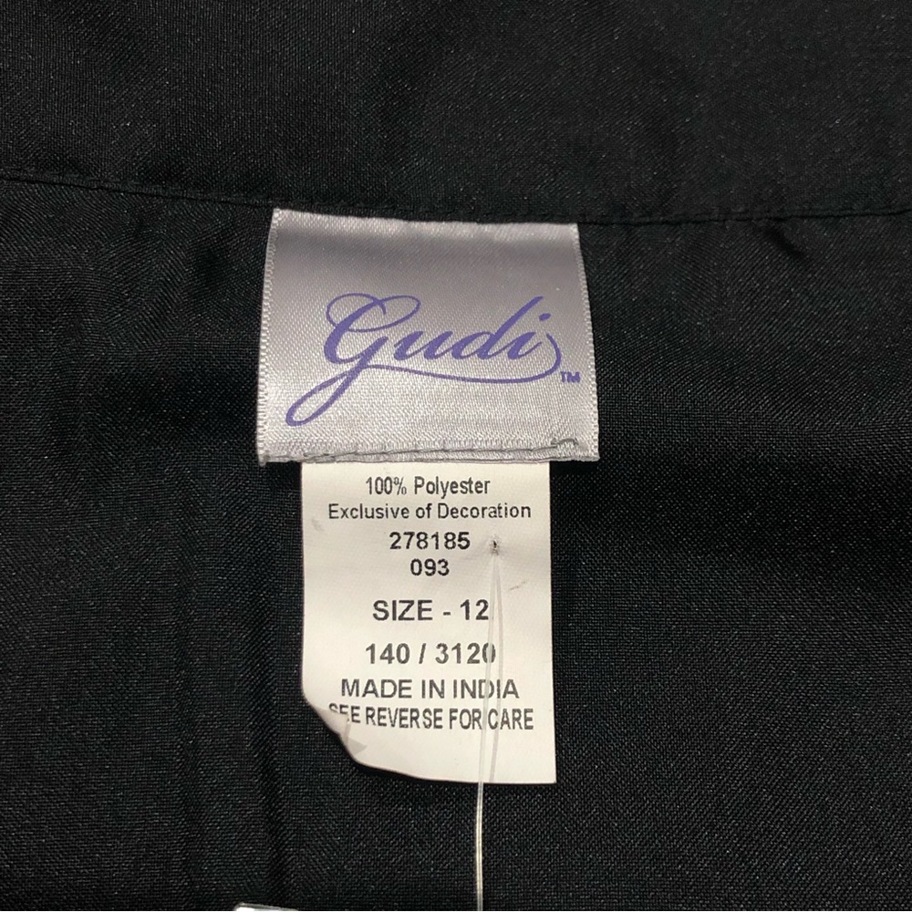 Gudi Faux Wrap Black Sequin Skirt - Picture 15 of 16
